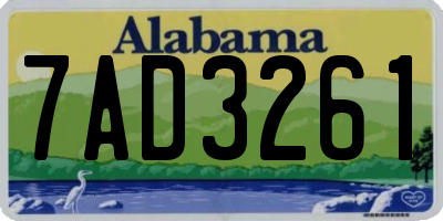 AL license plate 7AD3261