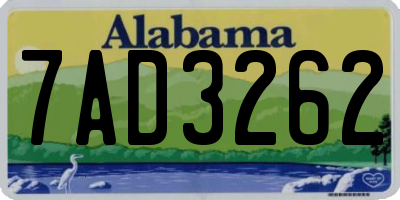AL license plate 7AD3262