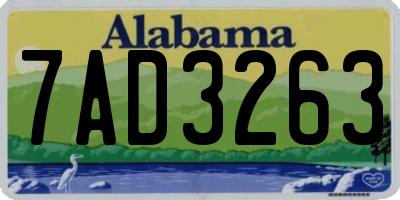 AL license plate 7AD3263