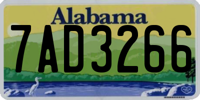 AL license plate 7AD3266