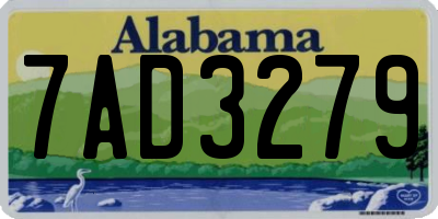 AL license plate 7AD3279