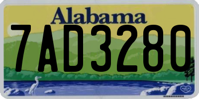 AL license plate 7AD3280