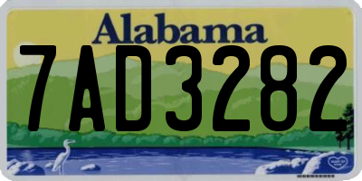 AL license plate 7AD3282