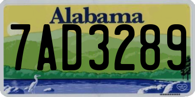 AL license plate 7AD3289