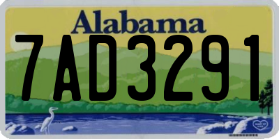 AL license plate 7AD3291