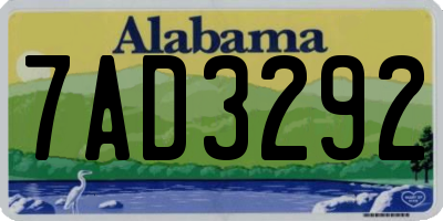 AL license plate 7AD3292