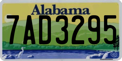 AL license plate 7AD3295