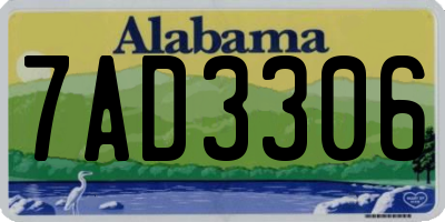 AL license plate 7AD3306
