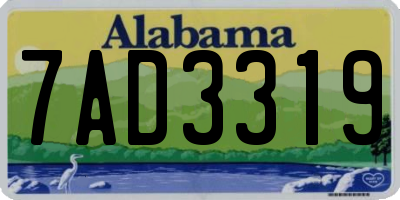 AL license plate 7AD3319