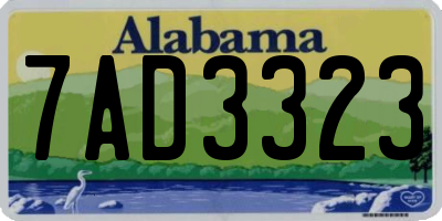 AL license plate 7AD3323