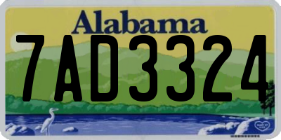 AL license plate 7AD3324