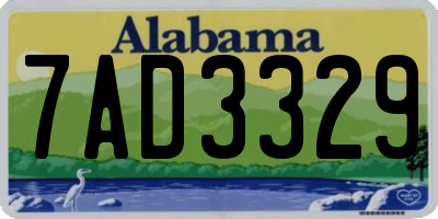AL license plate 7AD3329