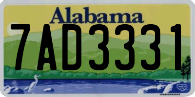 AL license plate 7AD3331
