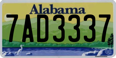 AL license plate 7AD3337