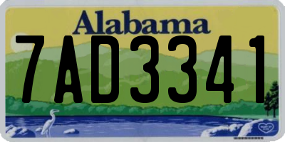AL license plate 7AD3341