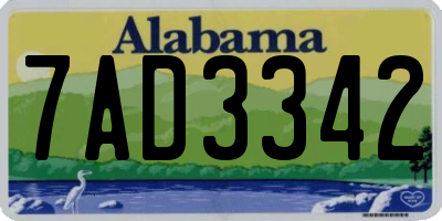 AL license plate 7AD3342
