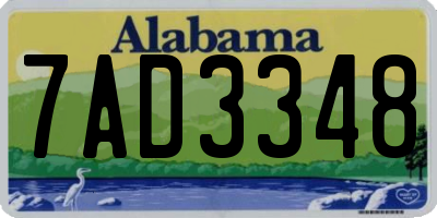 AL license plate 7AD3348