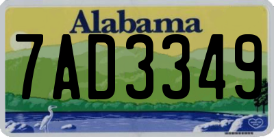 AL license plate 7AD3349