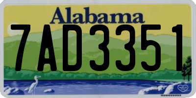 AL license plate 7AD3351