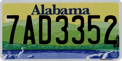 AL license plate 7AD3352