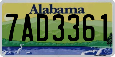 AL license plate 7AD3361