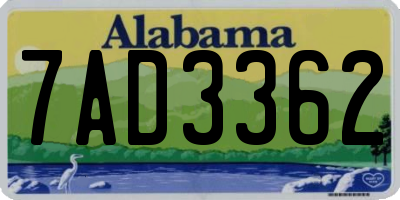 AL license plate 7AD3362