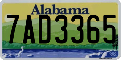 AL license plate 7AD3365