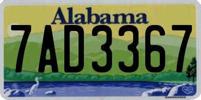 AL license plate 7AD3367