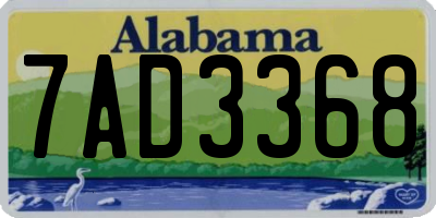 AL license plate 7AD3368
