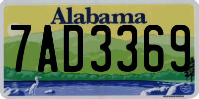 AL license plate 7AD3369
