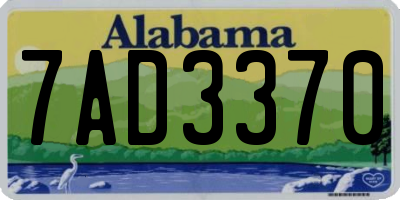 AL license plate 7AD3370