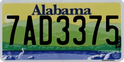 AL license plate 7AD3375