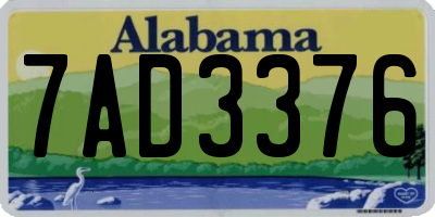 AL license plate 7AD3376