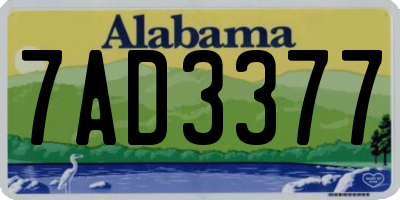 AL license plate 7AD3377