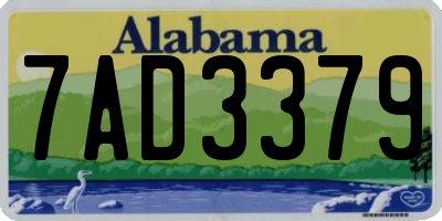 AL license plate 7AD3379