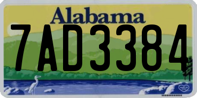 AL license plate 7AD3384
