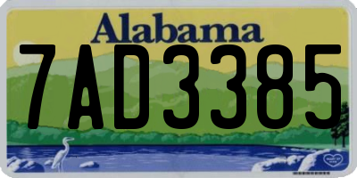 AL license plate 7AD3385