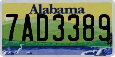 AL license plate 7AD3389