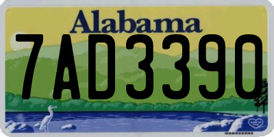 AL license plate 7AD3390