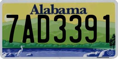 AL license plate 7AD3391