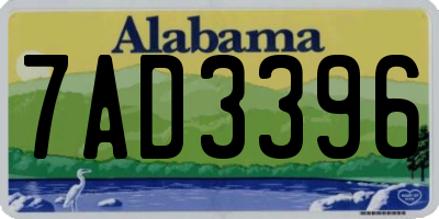 AL license plate 7AD3396