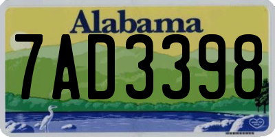 AL license plate 7AD3398