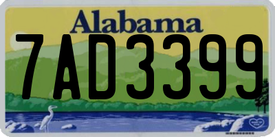 AL license plate 7AD3399