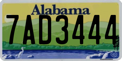 AL license plate 7AD3444