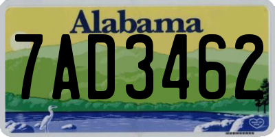 AL license plate 7AD3462