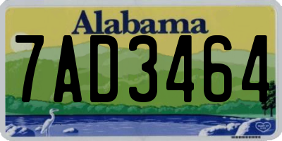 AL license plate 7AD3464