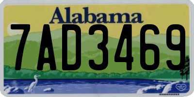 AL license plate 7AD3469