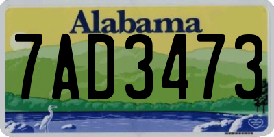 AL license plate 7AD3473