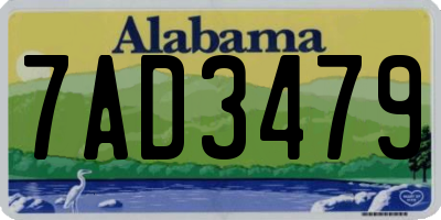AL license plate 7AD3479