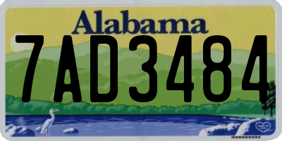 AL license plate 7AD3484